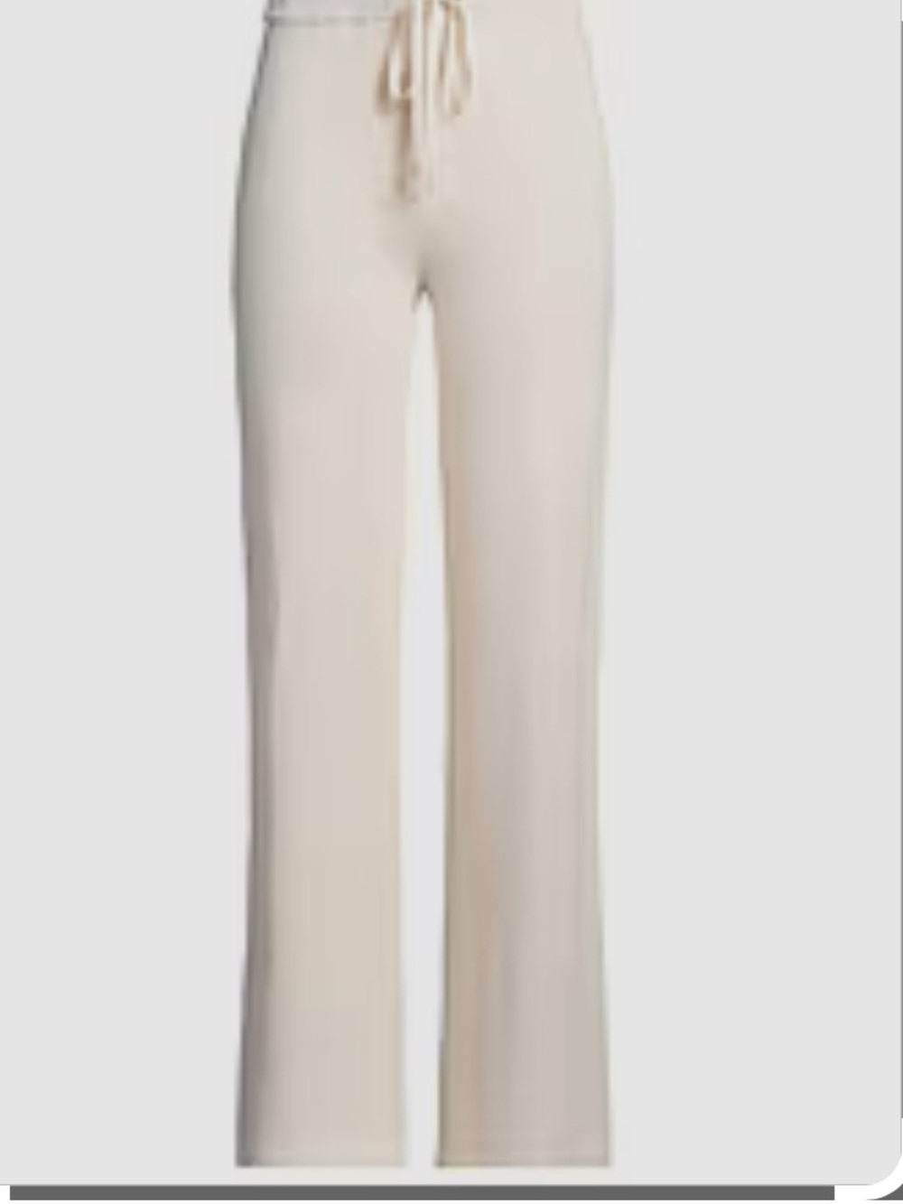 NWT Peserico Cream Knit Straight-Leg Drawstring Pants EU44 /US8